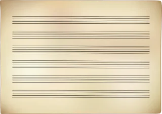 Notenblatt Paper Music Stickdatei