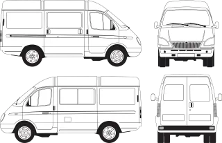 Passenger gazelle Russian bus Minibus Stickdatei