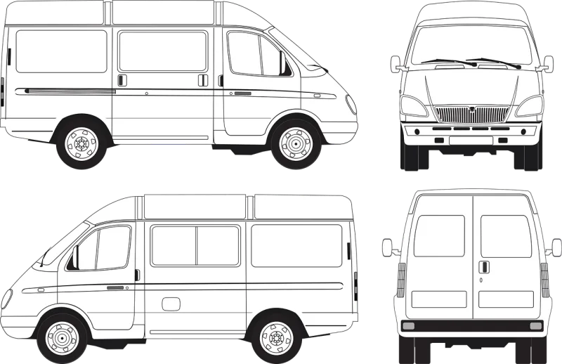 Passenger gazelle Russian bus Minibus Stickdatei – Fahrzeuge