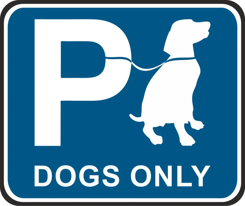 Parking spot Dog Dog parking Stickdatei – Tiere