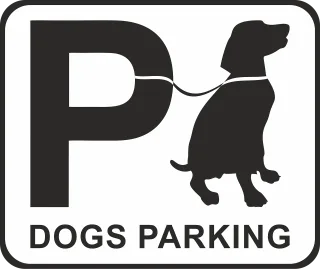 Parking spot Dog Dog parking Stickdatei