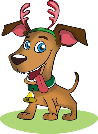 Dog Christmas Nature Stickdatei