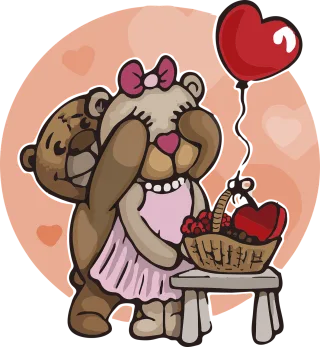 Teddy bear Love Bears Stickdatei