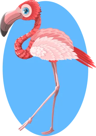 Flamingo Animal Zoo Stickdatei – Natur