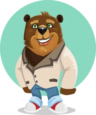 Bear Character Cute Stickdatei