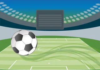 Soccer Stadium Playing field Stickdatei