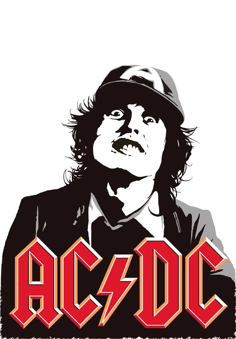 Print on t-shirt Ac dc Rock band Stickdatei – Musik