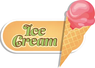Ice cream Ice cream cone Ice ball Stickdatei
