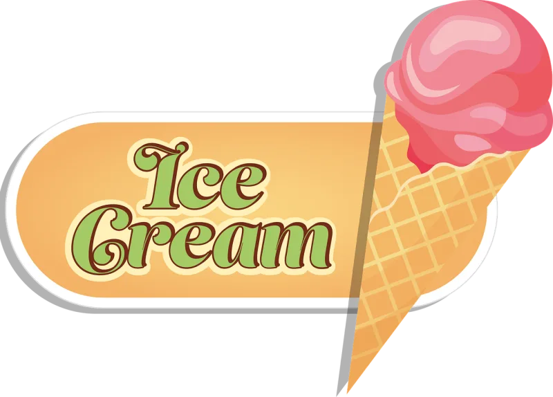 Ice cream Ice cream cone Ice ball Stickdatei – Kinder