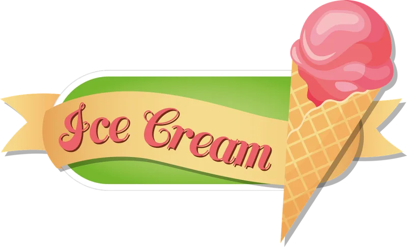 Ice cream Ice cream cone Ice ball Stickdatei – Essen & Trinken