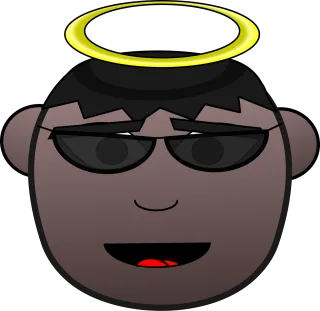 Angel African-american Cool Stickdatei
