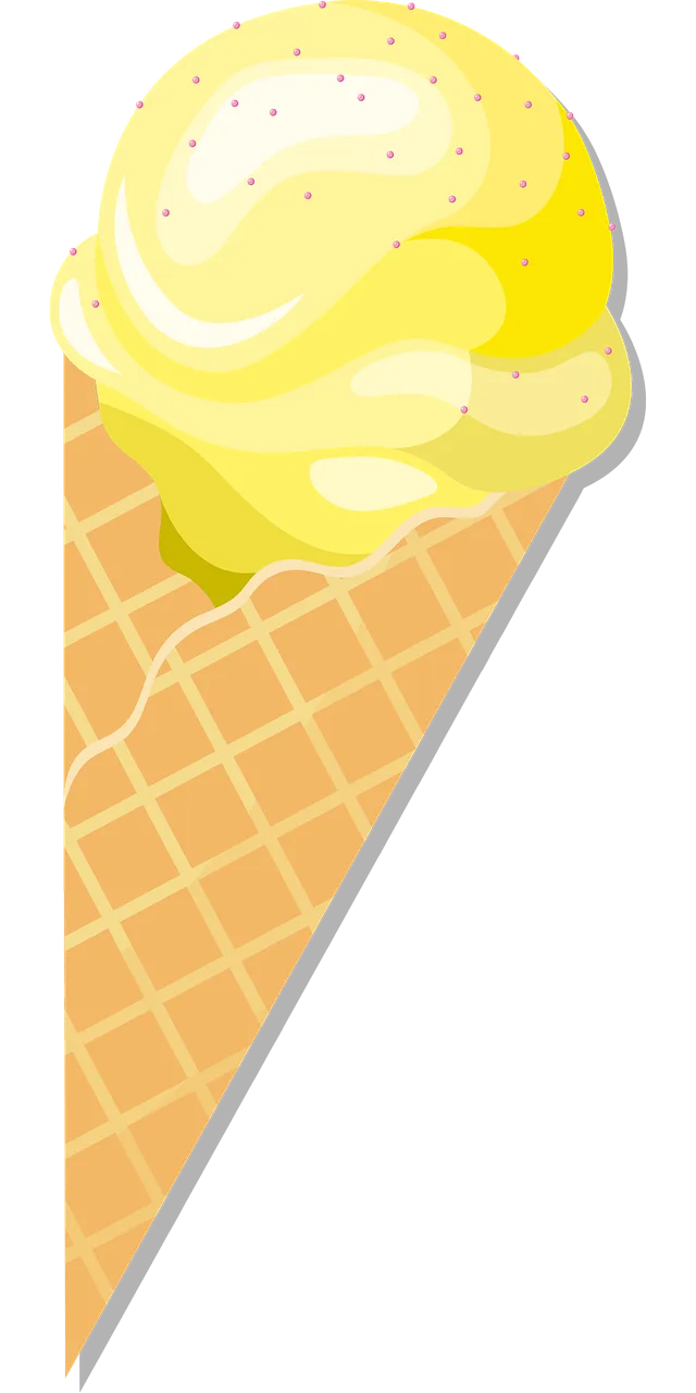 Ice cream Waffle Dessert Stickdatei – Essen & Trinken