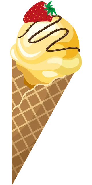 Ice cream Waffle Dessert Stickdatei