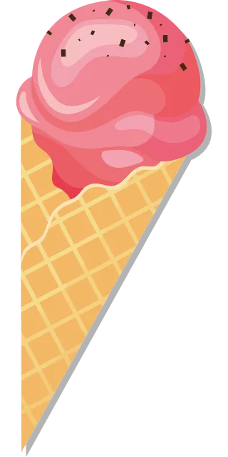 Ice Ice cream Waffle Stickdatei