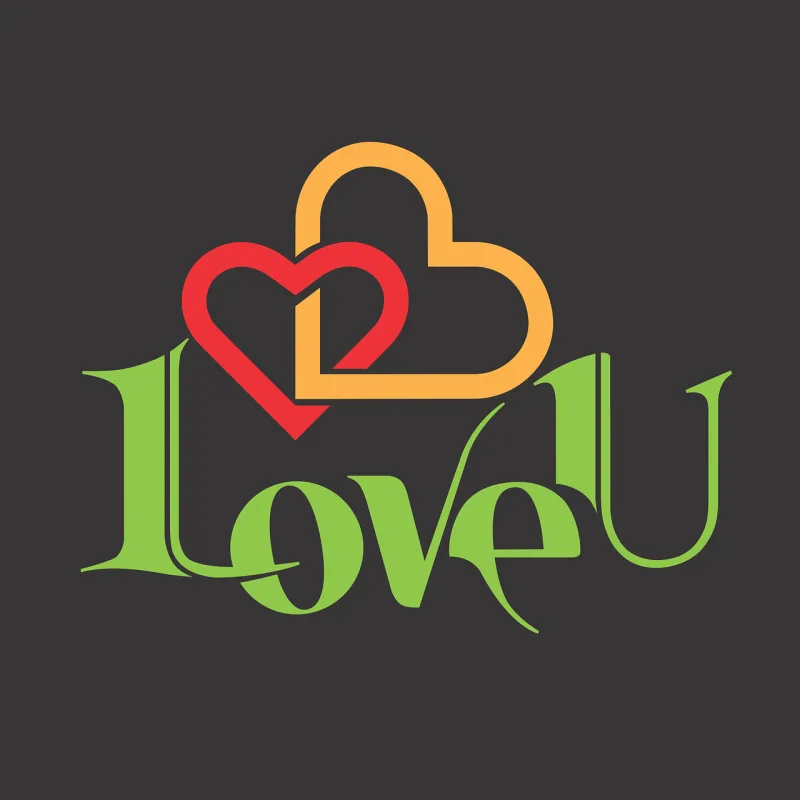 Love you Love T-shirt printing Stickdatei – Herzen & Liebe