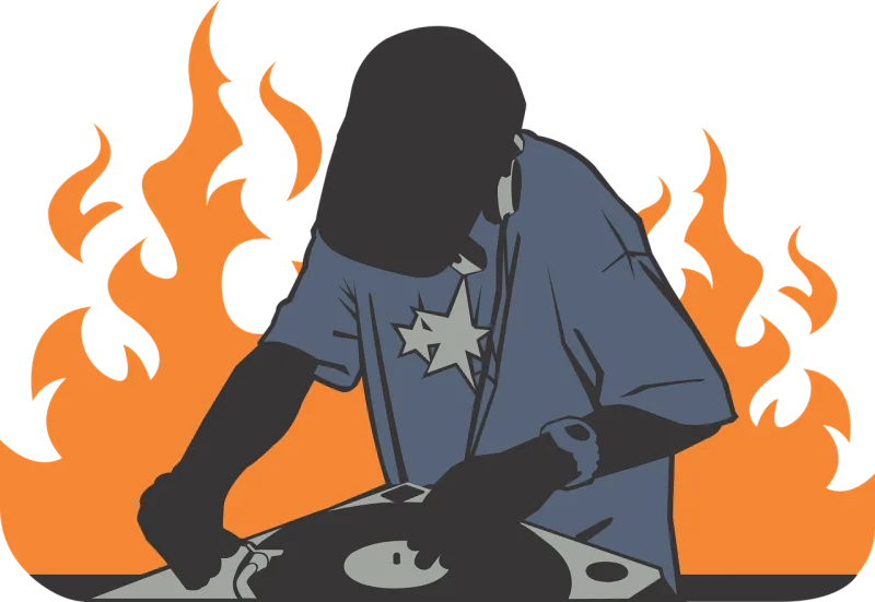 Deejay Fire Orange Stickdatei – Musik