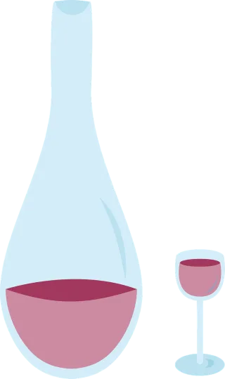 Wine Carafe Goblet Stickdatei