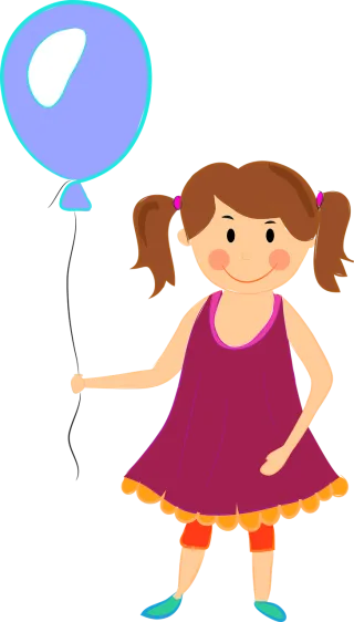 Little girl Girl Balloon Stickdatei