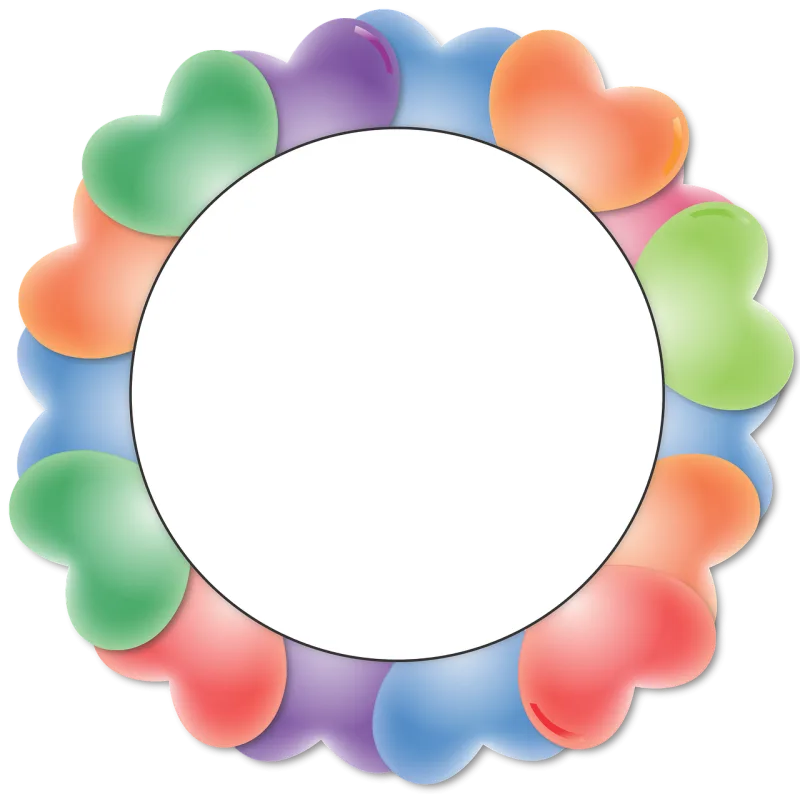 Balloons Circle Heart Stickdatei – Herzen & Liebe