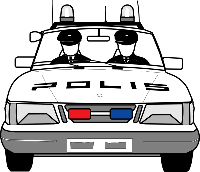 Car Auto Police Stickdatei – Fahrzeuge