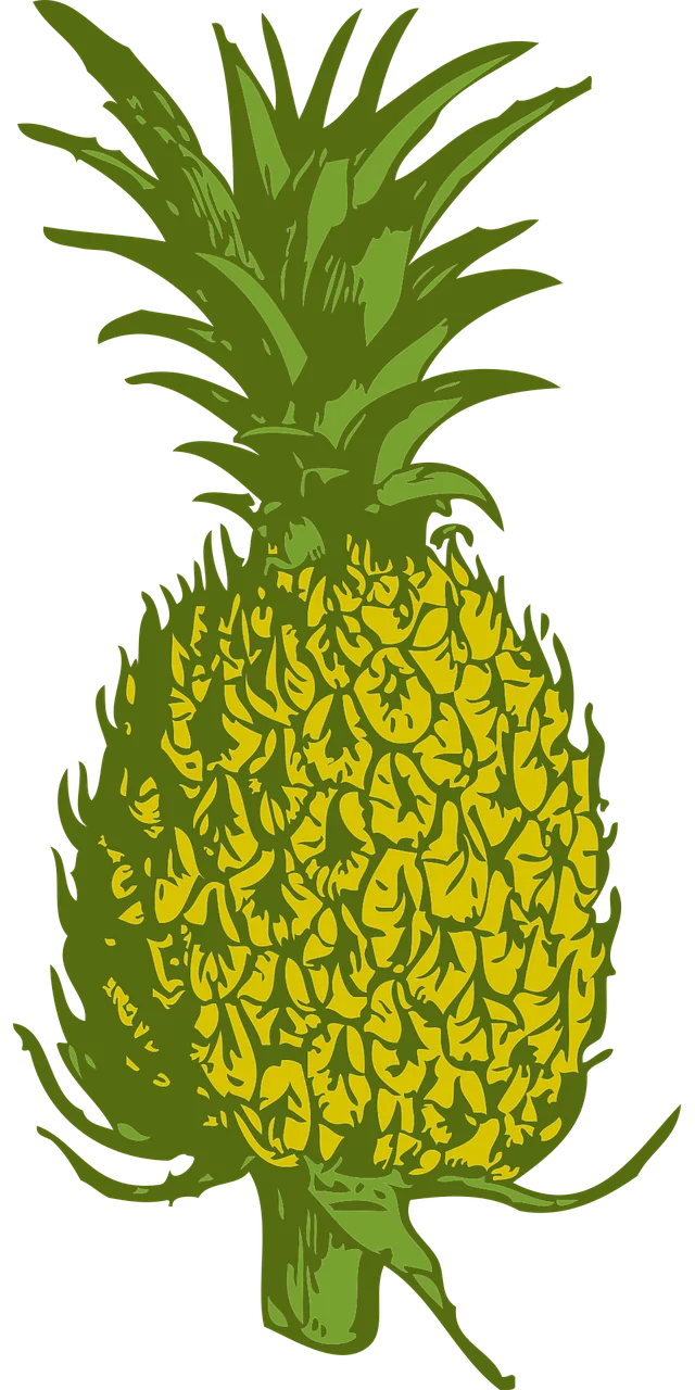 Pineapple Fruit Food Stickdatei – Essen & Trinken