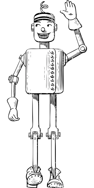 Robot Wooden doll Mechanical Stickdatei – Kinder