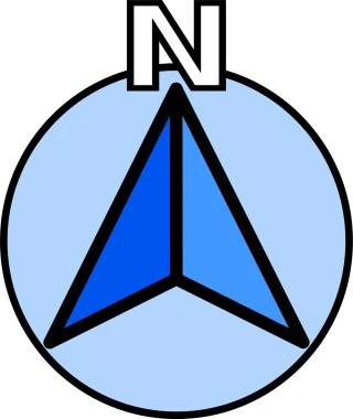 Compass North Direction Stickdatei