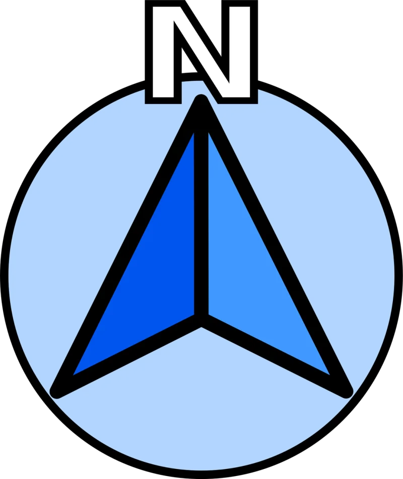 Compass North Direction Stickdatei – Blumen