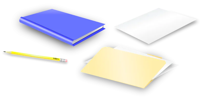 Pencil Folder Paper Stickdatei – Musik