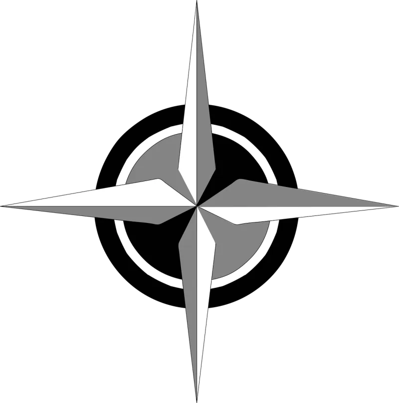 Map Cartography Compass Stickdatei – Blumen