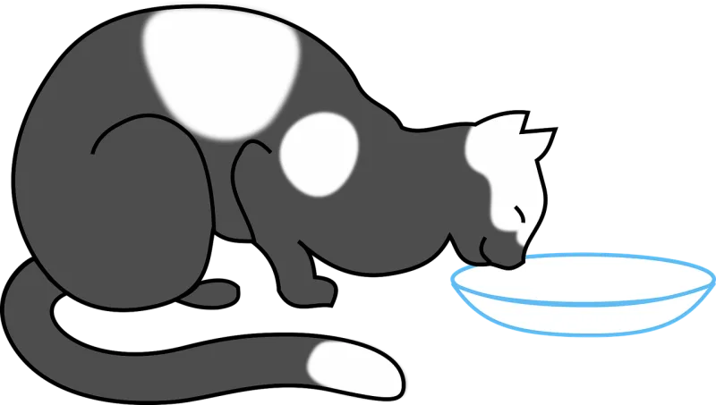 Cat Animal Drinking Stickdatei – Tiere