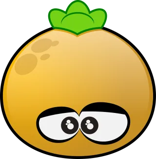 Cartoon Orange Food Stickdatei
