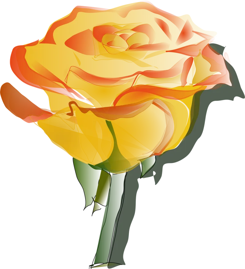 Rose Yellow Rose flower Stickdatei – Blumen