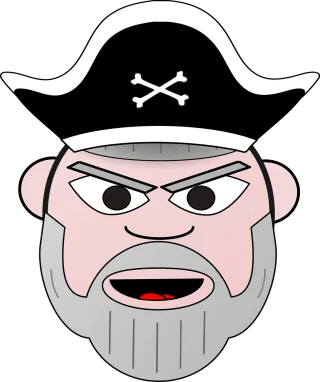 Pirate Captain Old Stickdatei