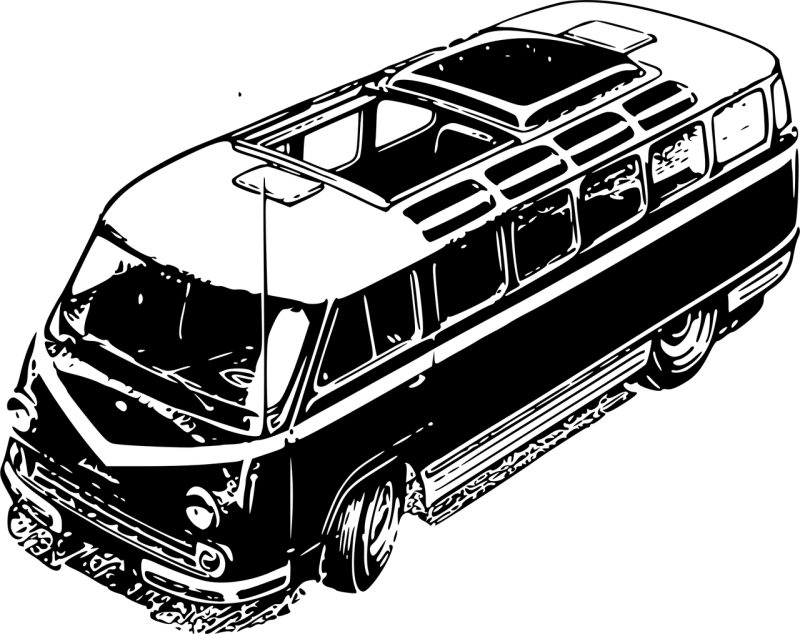 Minivan Bus Vehicle Stickdatei – Fahrzeuge