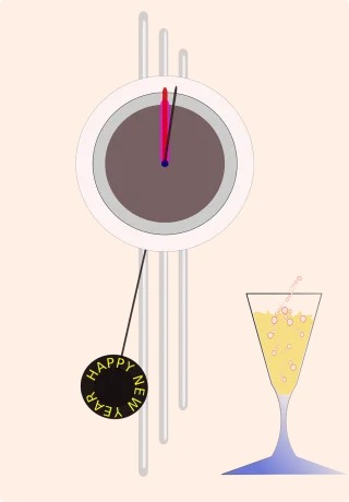 Clock Drink Cocktail Stickdatei