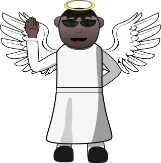 Angel Sunglasses Cartoon Stickdatei