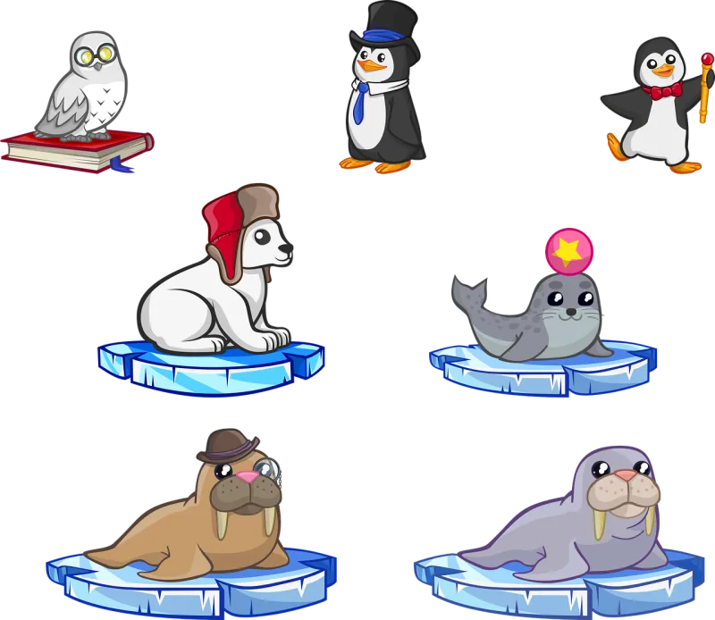 Polar Animals Antarctic Stickdatei – Weihnachten