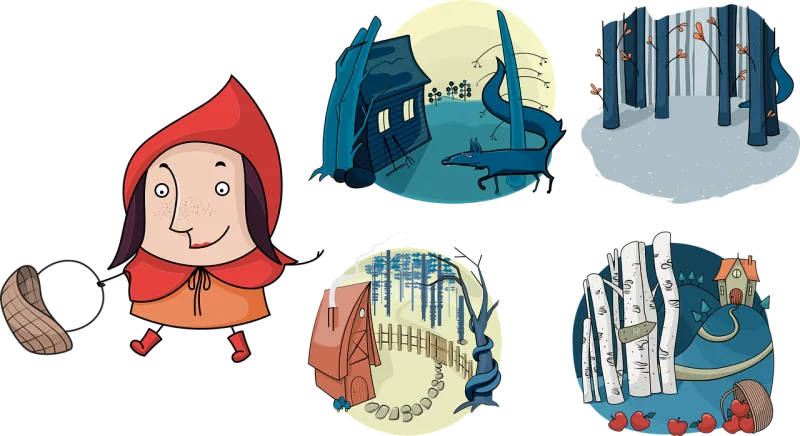 Red Ridding Hood Stickdatei – Natur