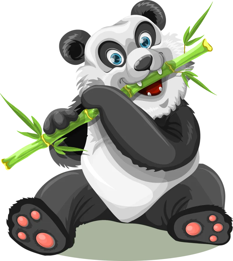 Panda Animal Bamboo Stickdatei – Tiere