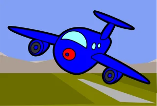 Plane Blue Flying Stickdatei