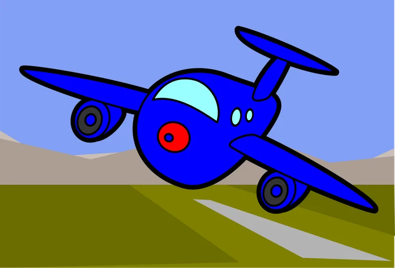Plane Blue Flying Stickdatei – Kinder