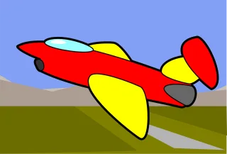 Jet Plane Cartoon Stickdatei