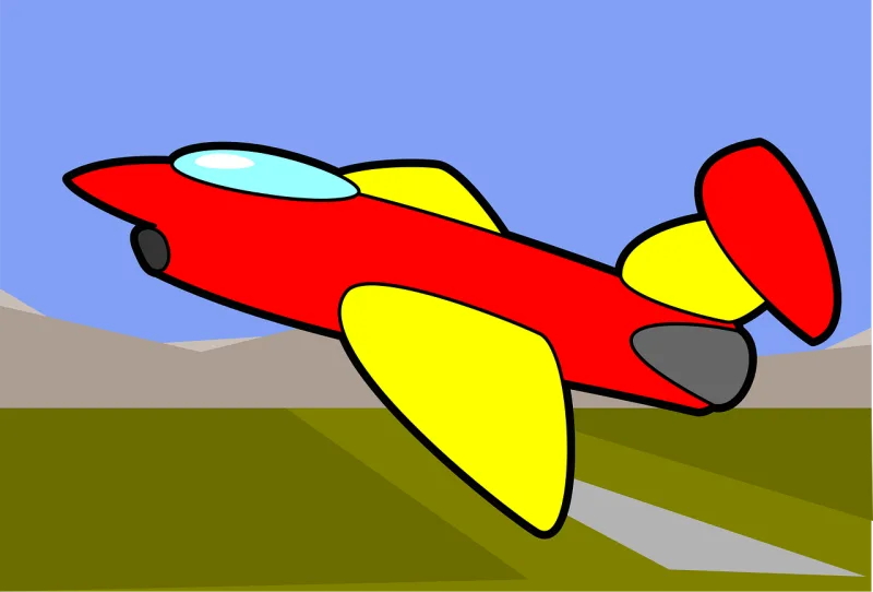 Jet Plane Cartoon Stickdatei – Kinder