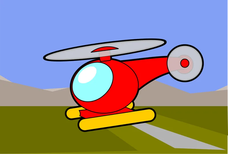 Helicopter Red Colouring book Stickdatei – Fahrzeuge