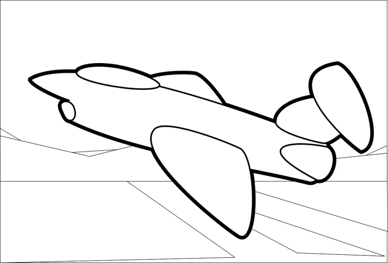 Jet Plane Cartoon Stickdatei – Kinder