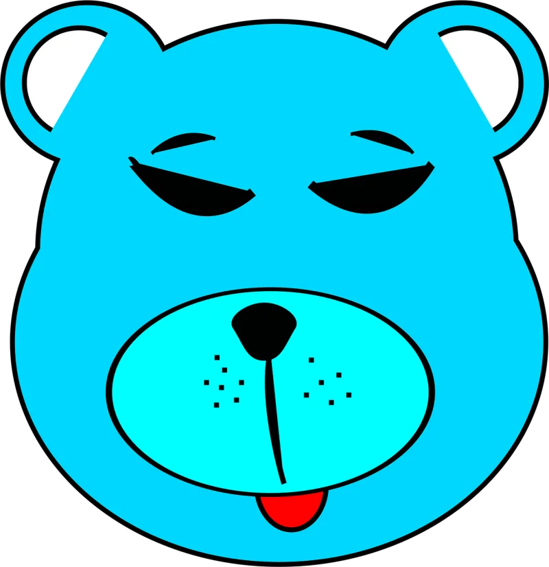 Bear Blue Animal Stickdatei – Kinder