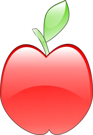 Red Apple Fruit Stickdatei