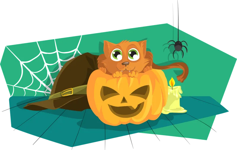 Cat Pumpkin Halloween Stickdatei – Weihnachten