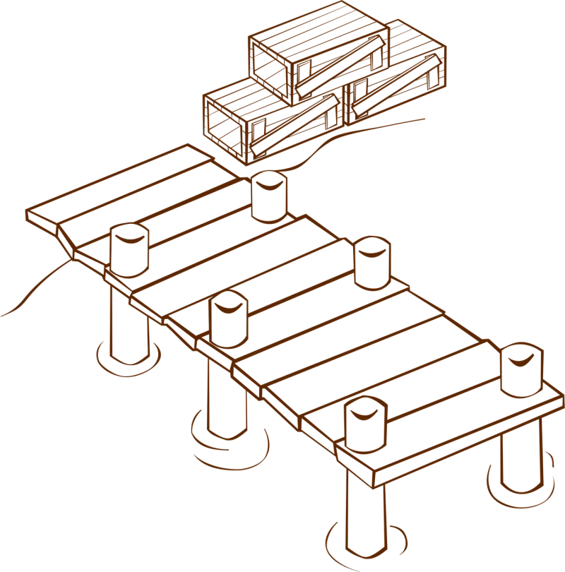 Peer Docks Wooden Stickdatei – Sport